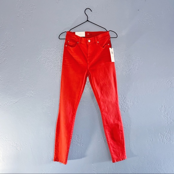 7 For All Mankind Denim - 7 FOR ALL MANKIND High Waist Ankle Skinny 25